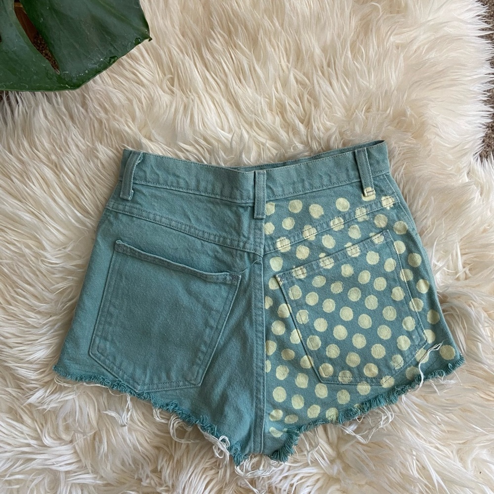One of a kind denim Land’s End hi-rise bootie shorts
